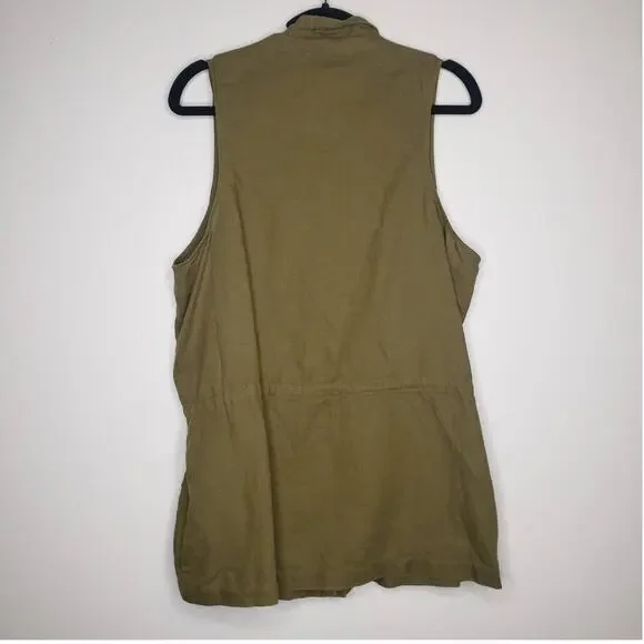 C & C California| Linen Cotton Safari Vest - Picture 2 of 9